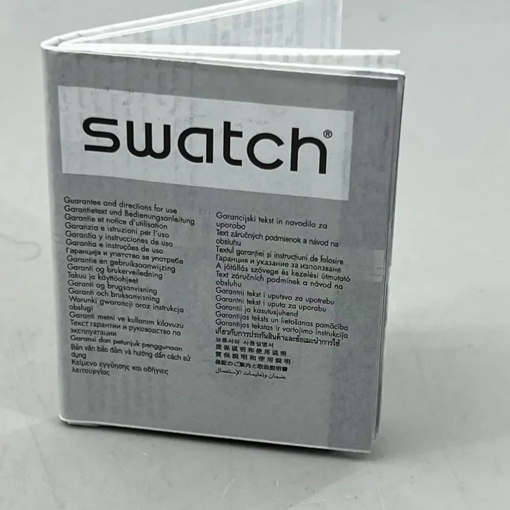 Omega X Swatch 1965 MoonSwatch Speedmaster Mens Gray Swiss Watch With Warranty